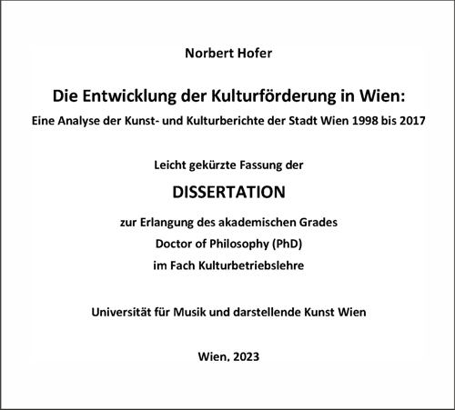 Hofer Norbert Dissertation Download Version